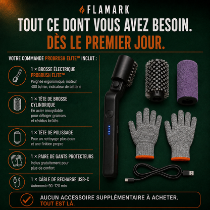 Flamark ProBrush Elite™ - Brosse électrique pour barbecue