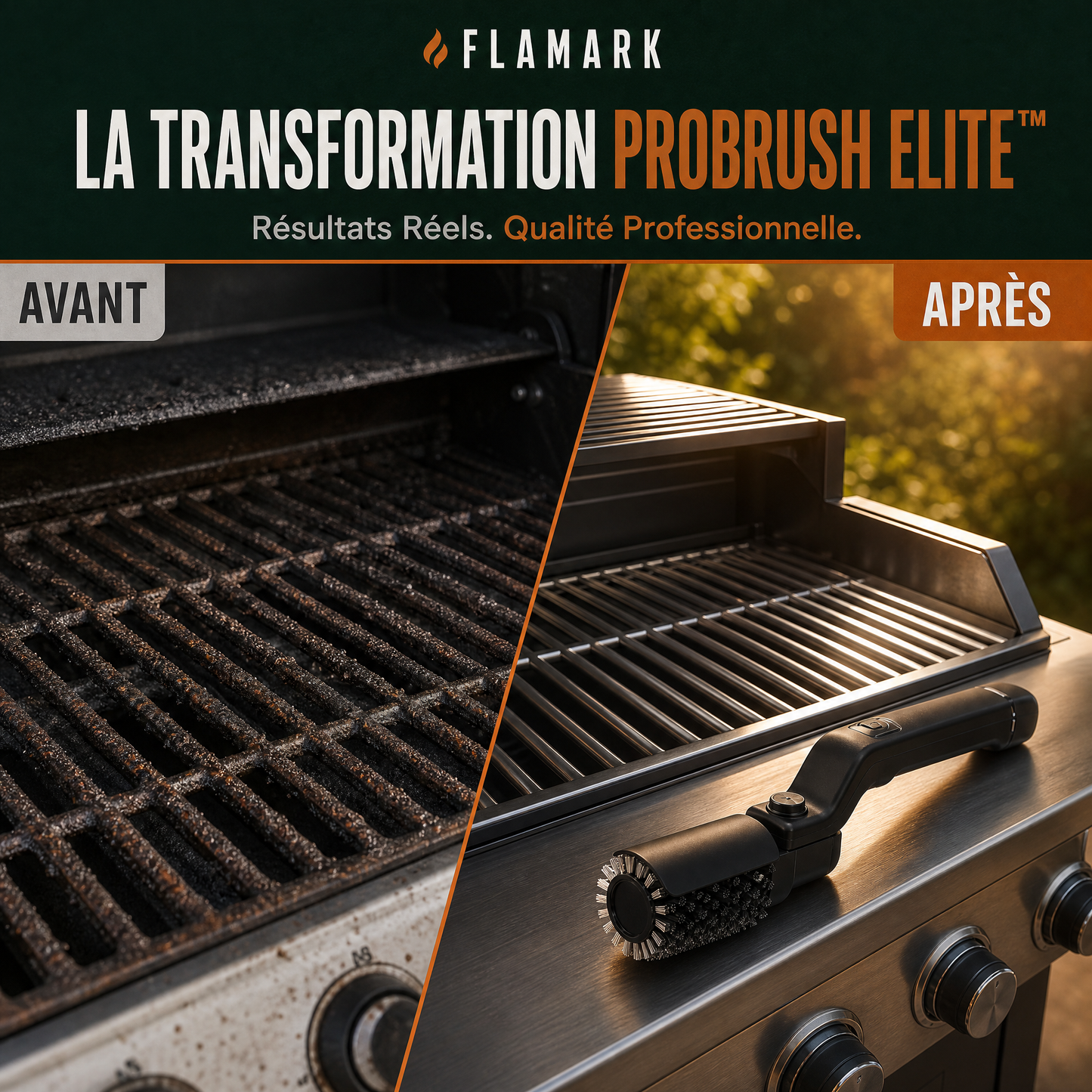 Flamark ProBrush Elite™ - Brosse électrique pour barbecue